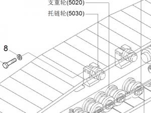 托鏈輪 81EM-10031BG 托鏈輪 韓國現(xiàn)代原廠